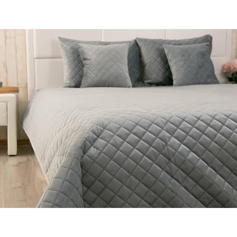 Покривало двостороннє Руно велюр 180x220 см Персиковий (28092603) - фото 4