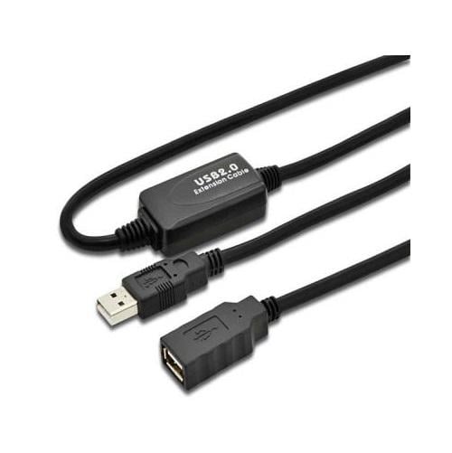 Кабель для передачі даних USB 2,0 AM/AF Digitus 10м 480 Мбіт/с Чорний (587228)