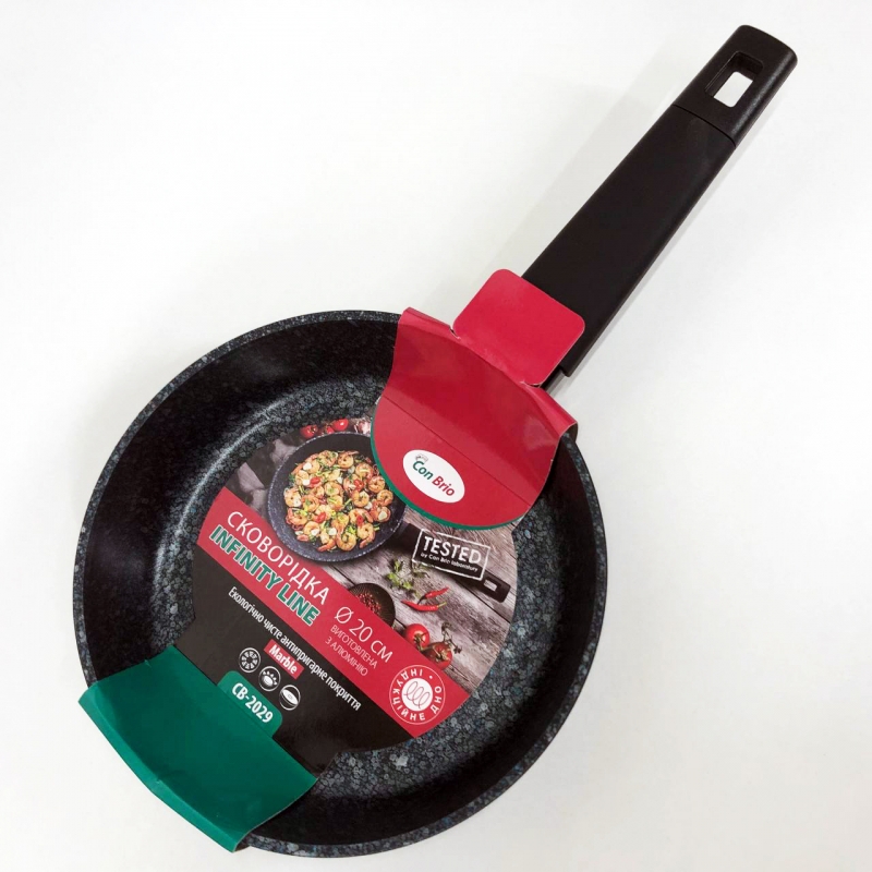 Сковорода Con Brio СВ-2029 з індукцією антипригарне покриття 20 см (tf5143) - фото 9