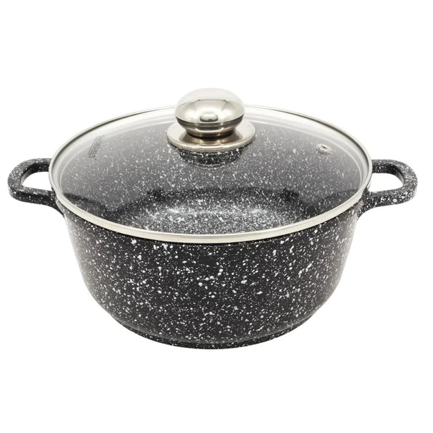 Кастрюля-казан Styleberg ST-3019 1,6 л со стеклянной крышкой Серый (GR-05235) - фото 1 Кастрюля-казан Styleberg ST-3019 1,6 л со стеклянной крышкой Серый (GR-05235) - фото 1
