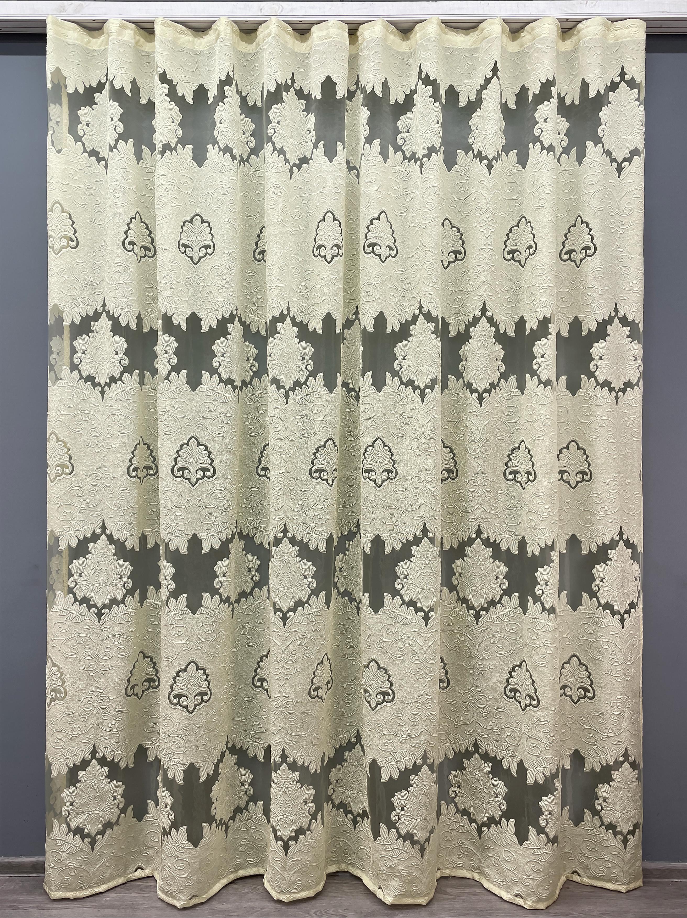 Тюль VR-Textil 1425т Жатка на основе органзы 300х270 см Бежевый (42-0233)