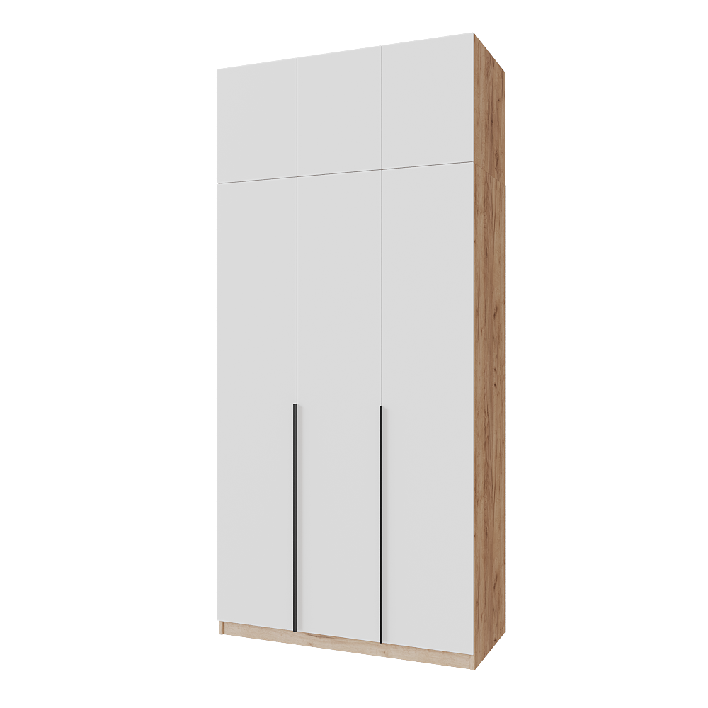 Шкаф распашной с антресолью Меблітренд Чиназес Чиа-1200.5 1200х500х2550 мм Дуб крафт золотой/Белый (26841974)