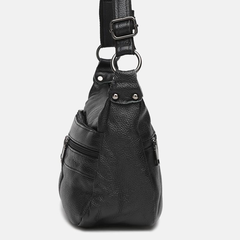 Жіноча сумка шкіряна Borsa Leather K1105 Чорний (15341717) - фото 4