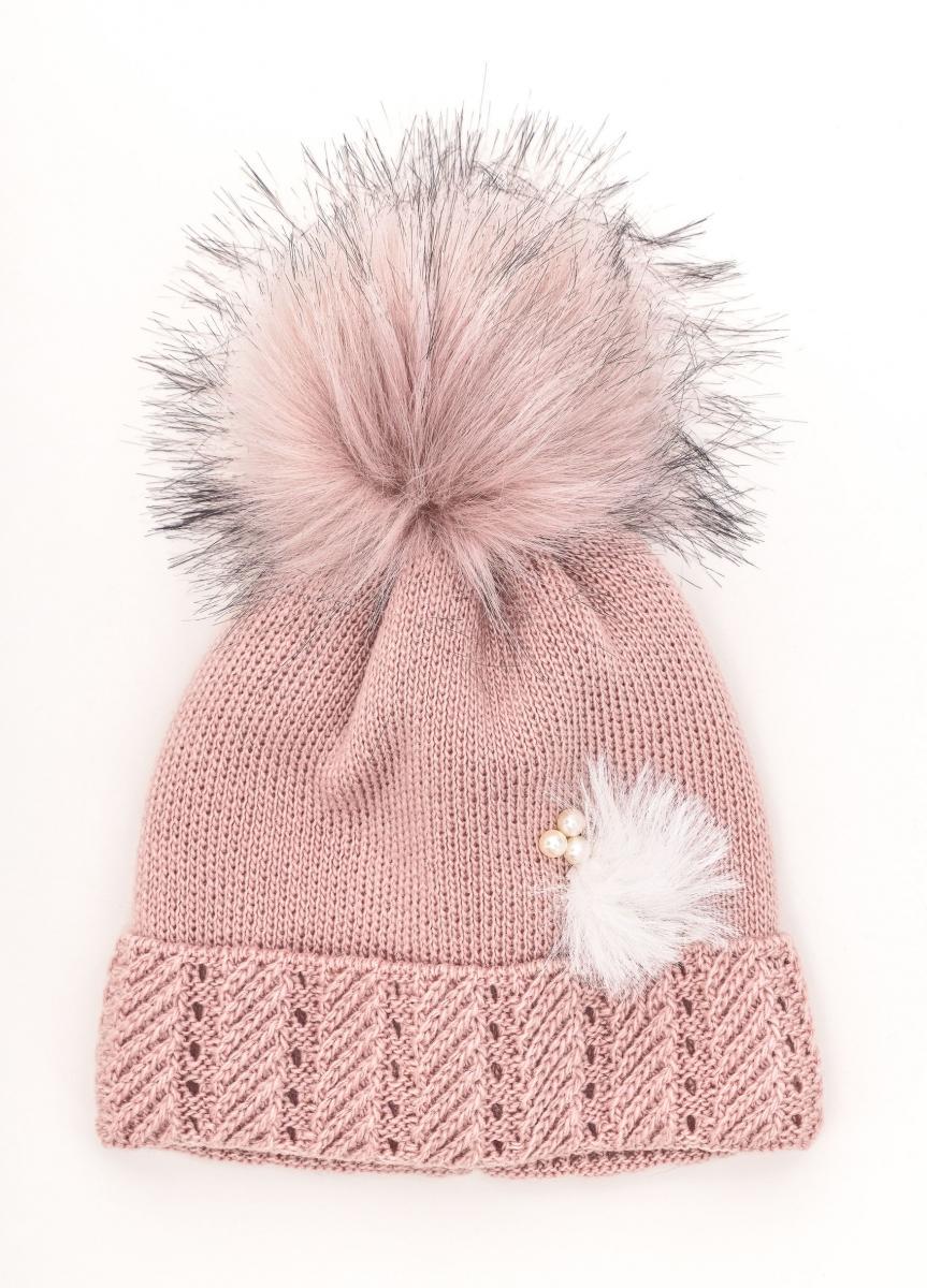Шапка детская зимняя Alex Баттерфляй 44-48 см Пудровый