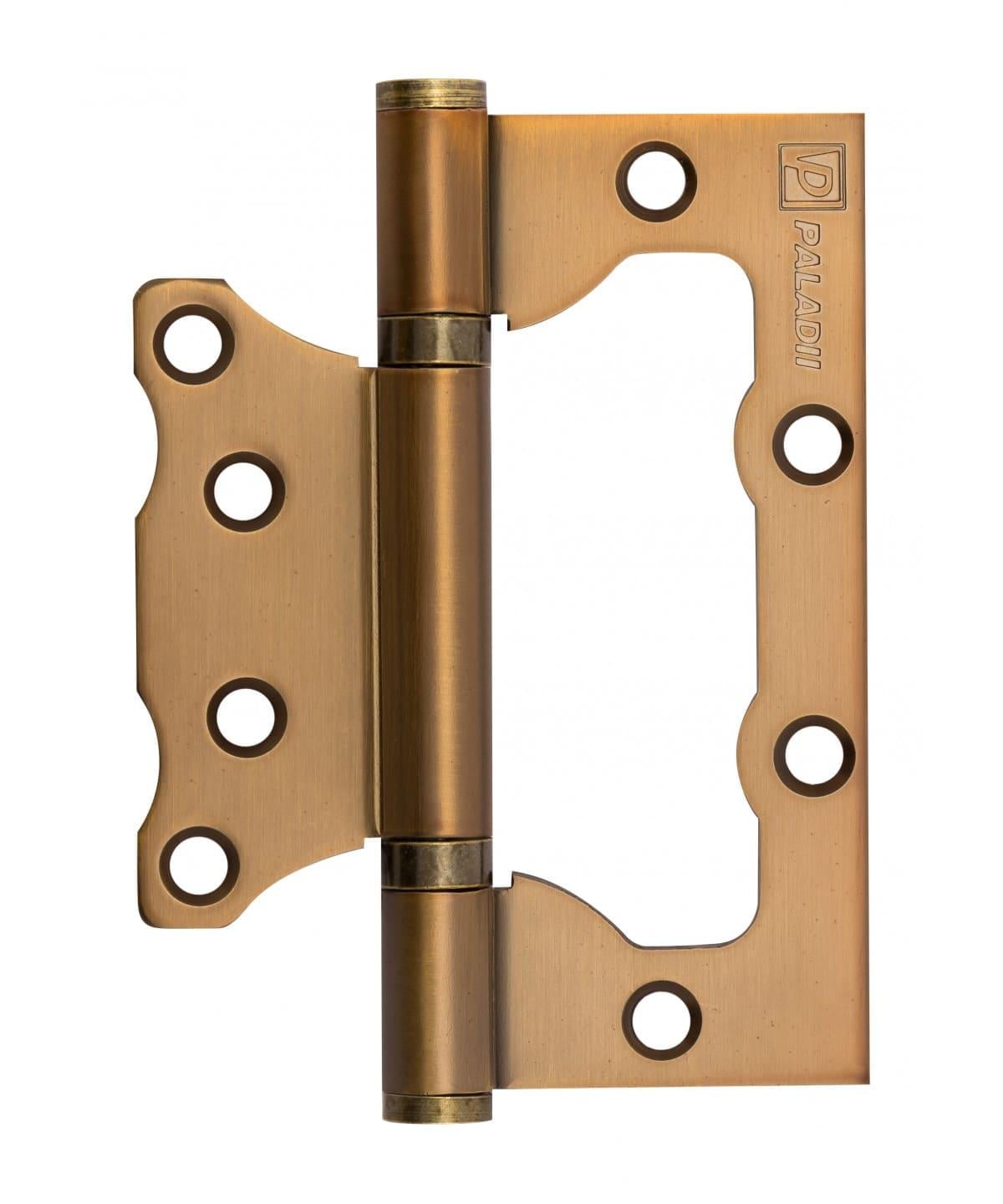 Петля для дверей накладная универсальная Paladii 2ВВ бабочка CF 100х75х2,5 мм 2 шт. Кофе (ПП061)