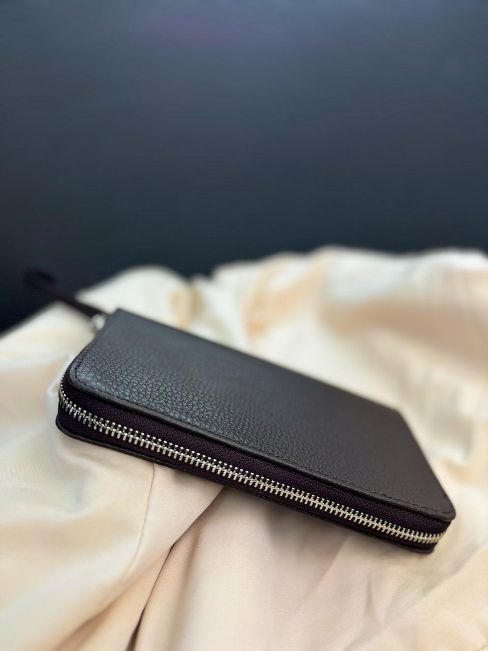 Клатч-гаманець чоловічий з натуральної зернистої шкіри Коричневий (2657659308) - фото 3 Клатч-гаманець чоловічий з натуральної зернистої шкіри Коричневий (2657659308) - фото 3