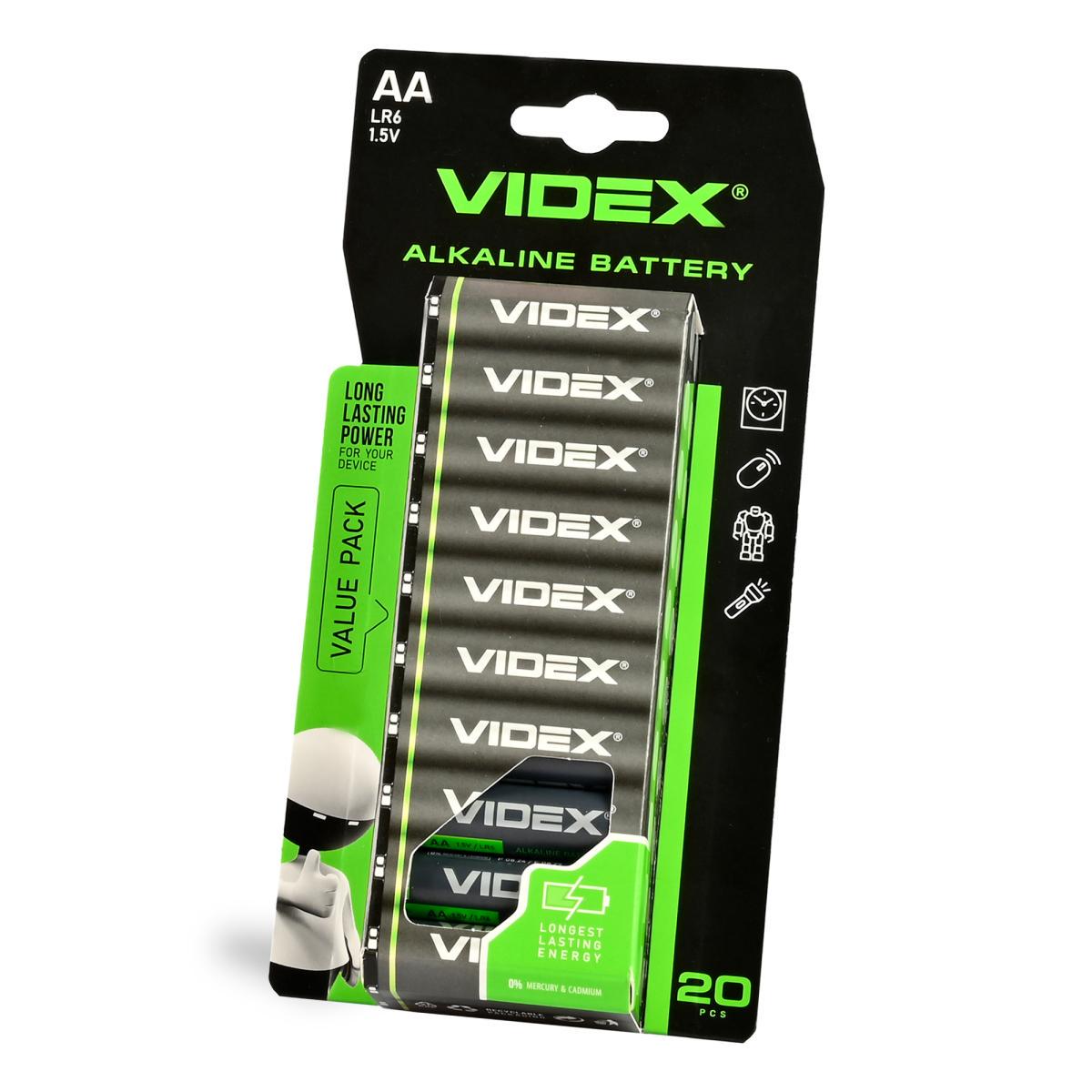 Батарейка щелочная Videx LR6/AA 20 шт. (29924570) Батарейка щелочная Videx LR6/AA 20 шт. (29924570)