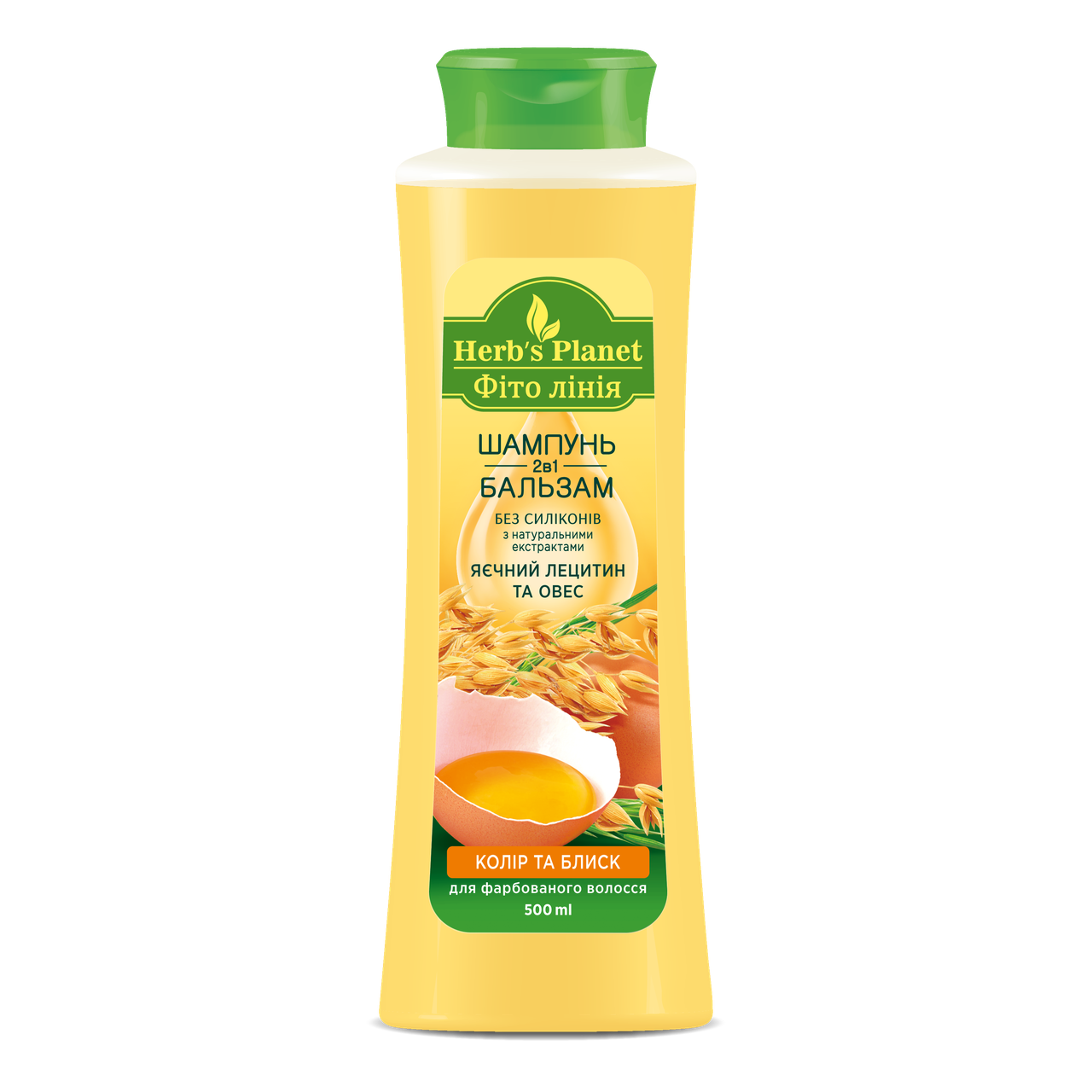 Шампунь-бальзам 2в1 Фито линия Яичный лецитин и овес 500 мл