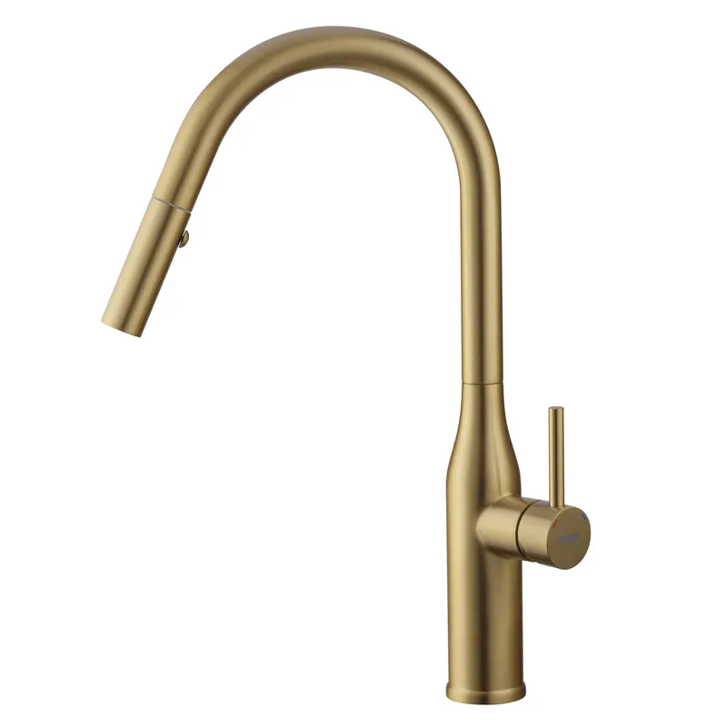 Смеситель для кухни KOER KI-70004-12 с выдвижным изливом Нержавеющая сталь (KR5004)