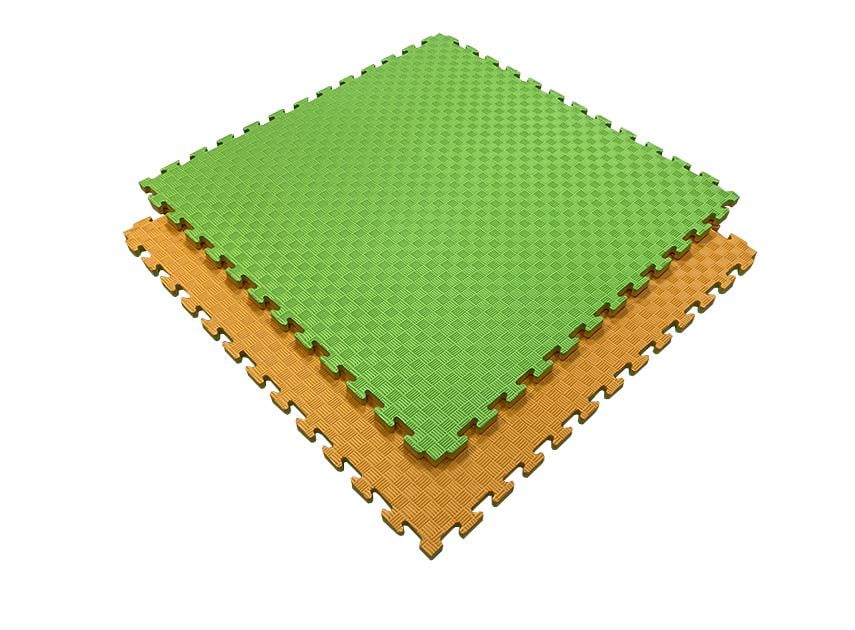 Мат-татами Ласточкин хвост 20 мм 1х1 м Оранжево-зеленый (1733081878)