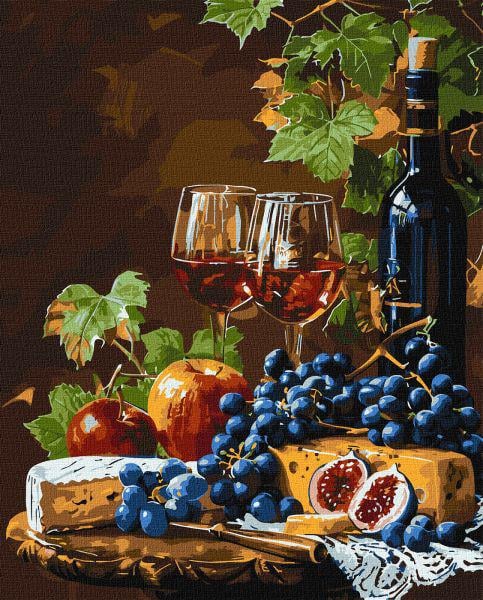 Картина по номерам Ideyka Любимое вино 40x50 см (Id-KHO5699)