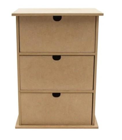 Заготовка для декупажа ROSA TALENT Комод 3 ящика 22х12х30 см