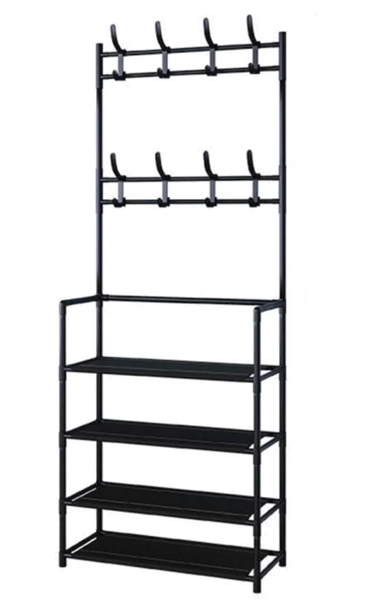 Вешалка для одежды New simple floor clothes rack LK-10 Черный - фото 7