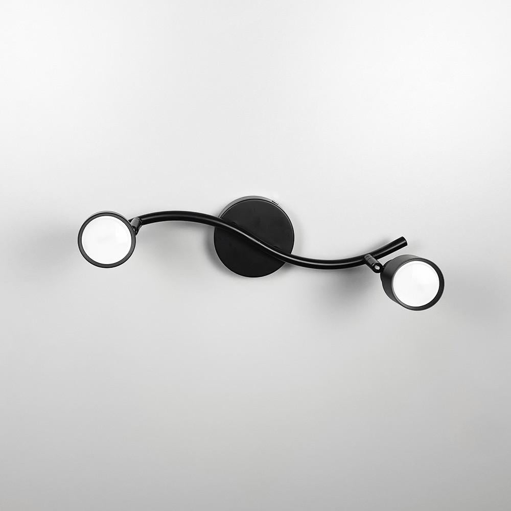 Светильник с 2 регулируемыми плафонами Черный (52039/2 BK)