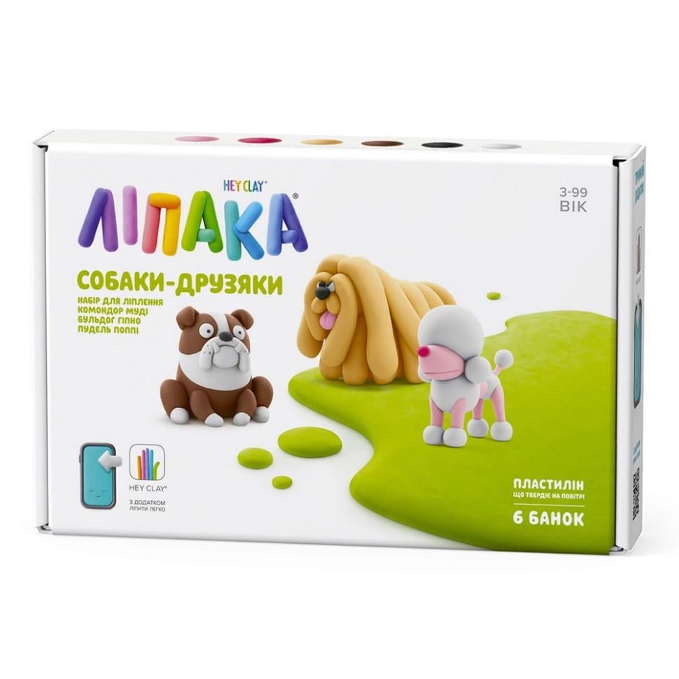 Набор пластилина Lipaka Собаки-Друзья Комондор Муди/Бульдог Гипно/Пудель Поппи Разноцветный (60057-UA01)