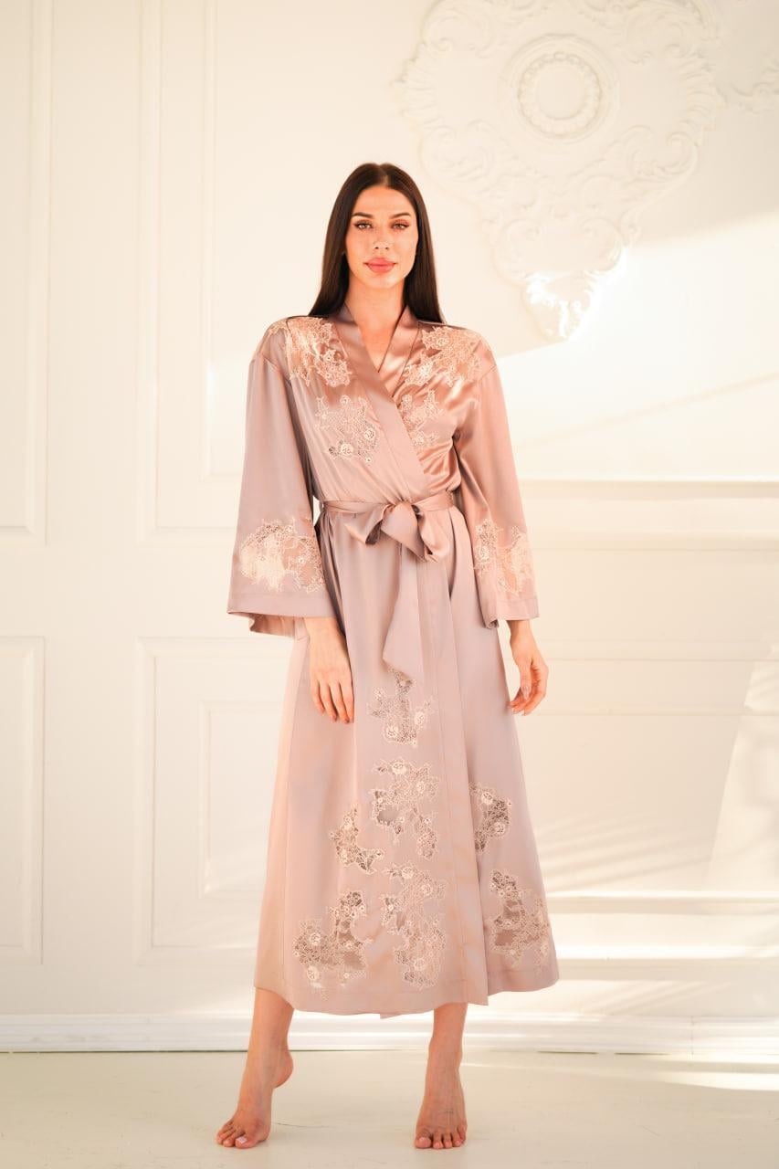 Халат женский длинный Komilfo Gladiolus 2262L M Мокко (18051)