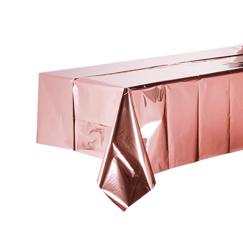 Скатерть клеенка из фольги 274x137 см Розовое золото (Е23-103) - фото 7