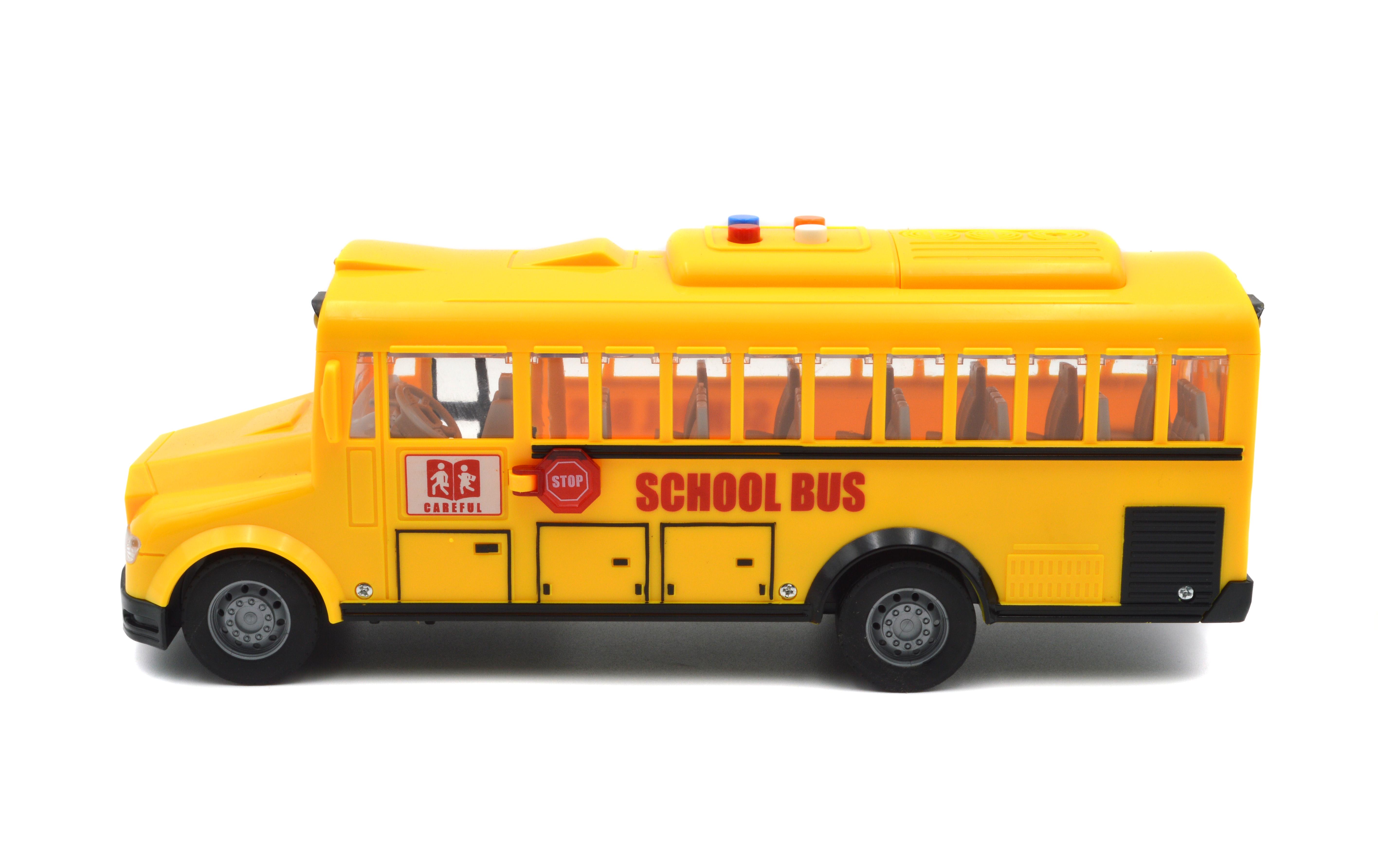 Автобус игрушечный JS125 школьный инерция звук свет открываются двери - фото 2 Автобус игрушечный JS125 школьный инерция звук свет открываются двери - фото 2