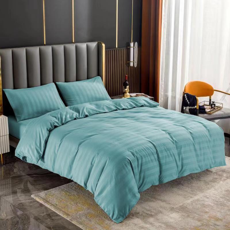 Комплект постельного белья Cotton home Colorful Home полуторный Страйп-сатин ХТ-15-24 Бирюзовый (DR010249)