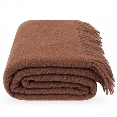 Плед букле 150х200 см Светло-Коричневый - фото 1