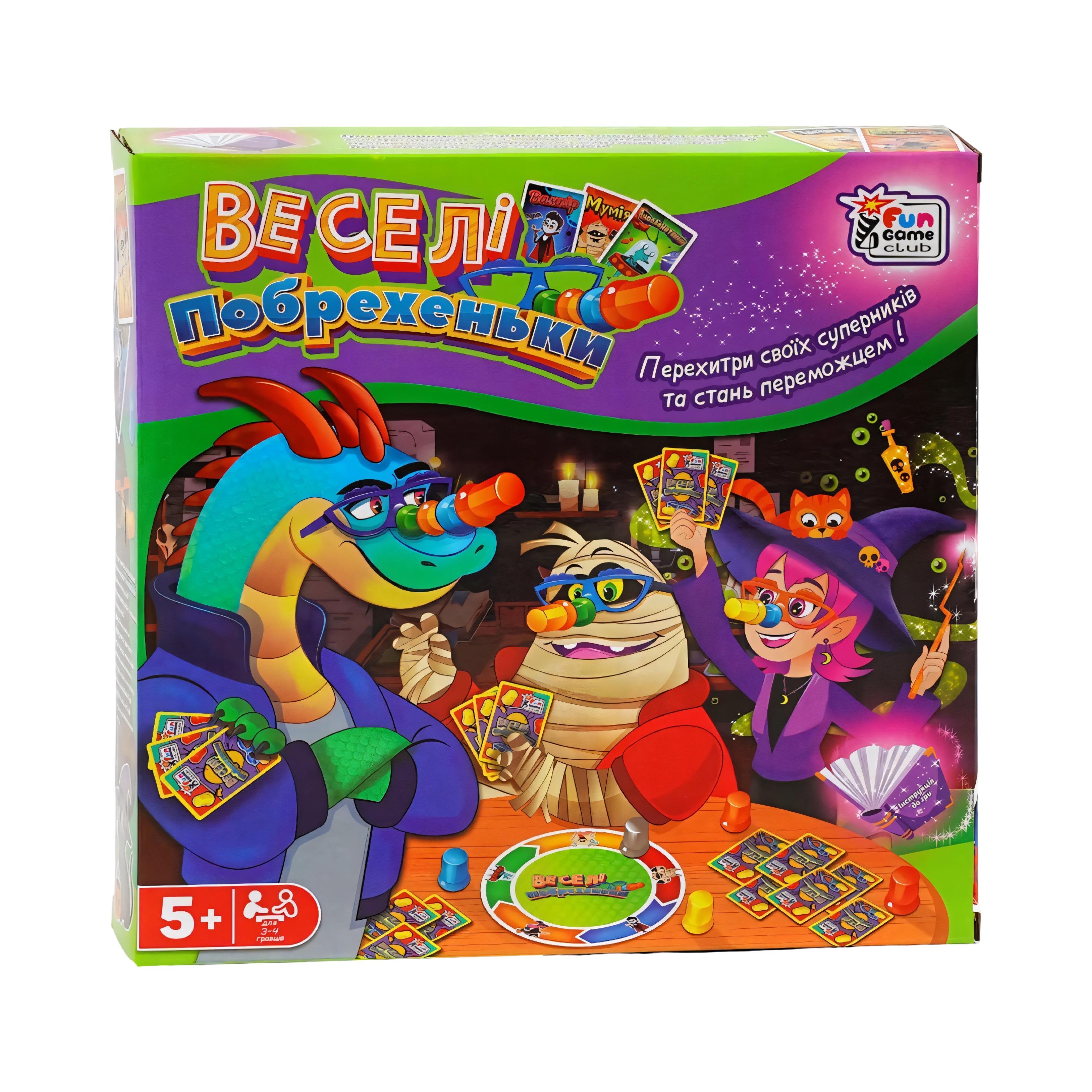 Настольная игра Веселые побрехеньки 4FUN Game Club/3-4 игрока/от 5 лет/24 карточки/4 очка/11 колпачков (32777)