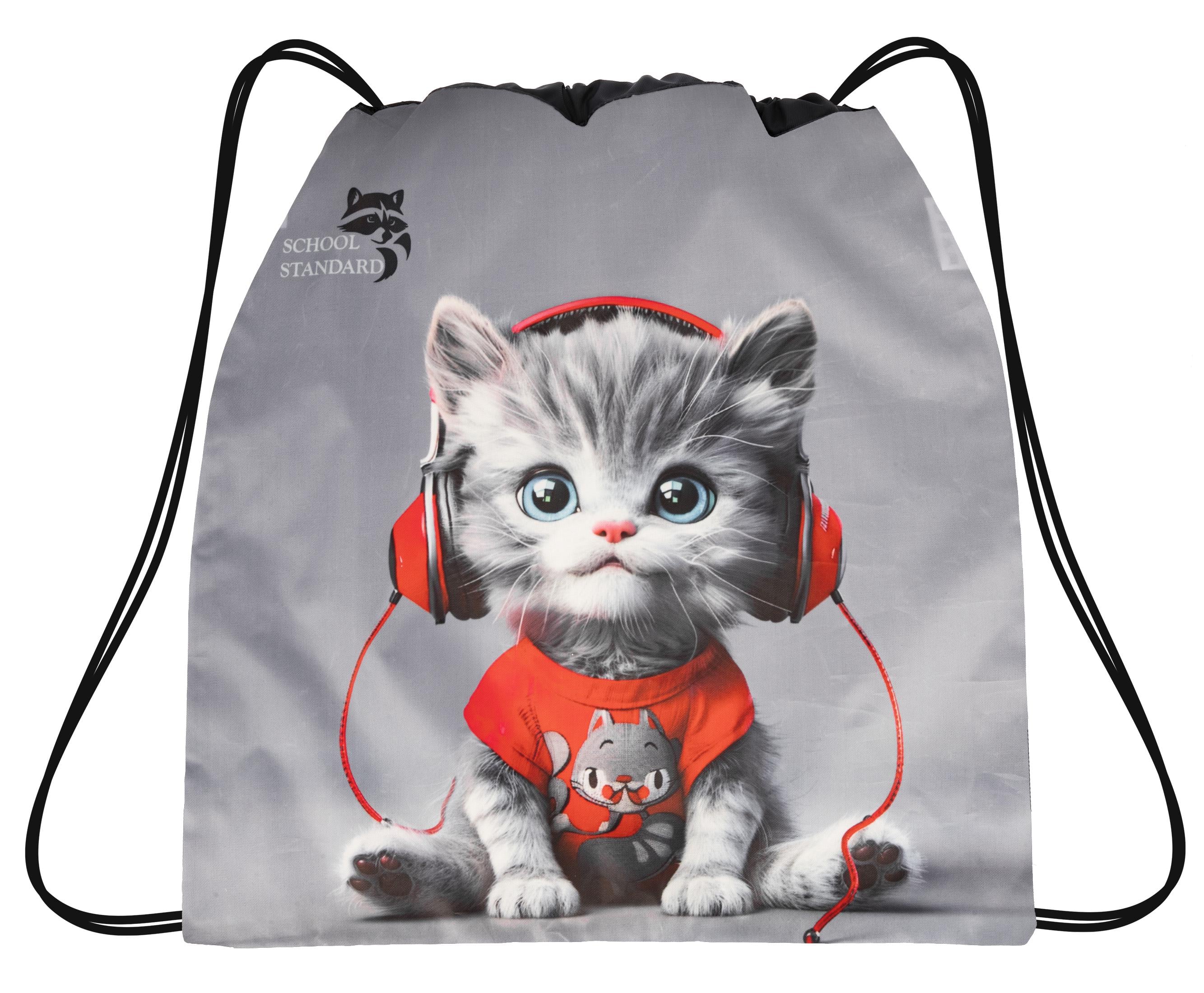 Мешок для сменной обуви для девочки School Standard Котик MSS-47 (25411279) Мешок для сменной обуви для девочки School Standard Котик MSS-47 (25411279)