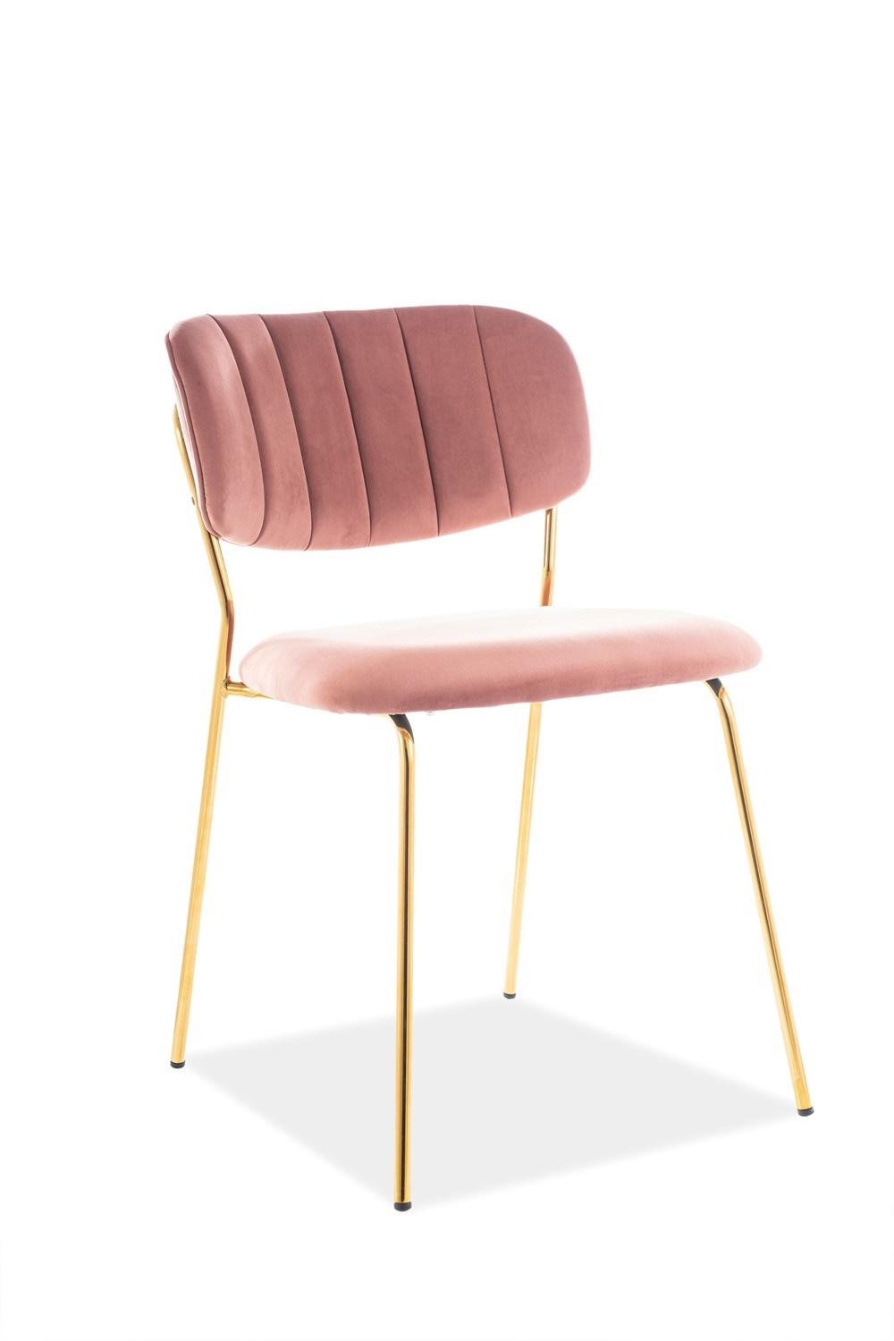 Стул Signal Carlo Velvet Античная роза/Золотой