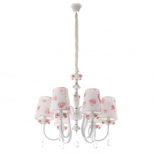 Люстра Flora с 6 цветочными абажурами (QL011/6)