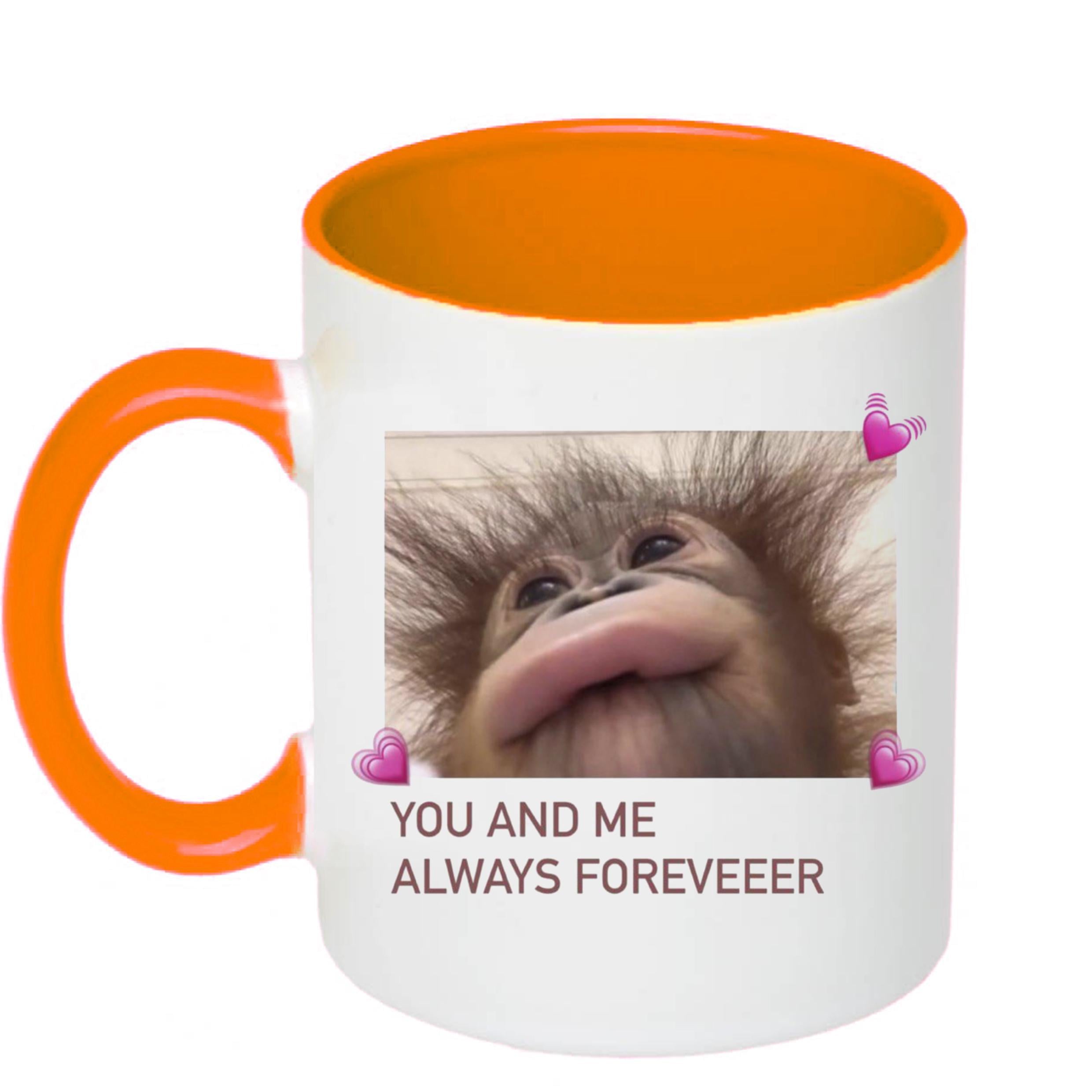Чашка с принтом "Always foreveeer" 330 мл Оранжевый (19035)