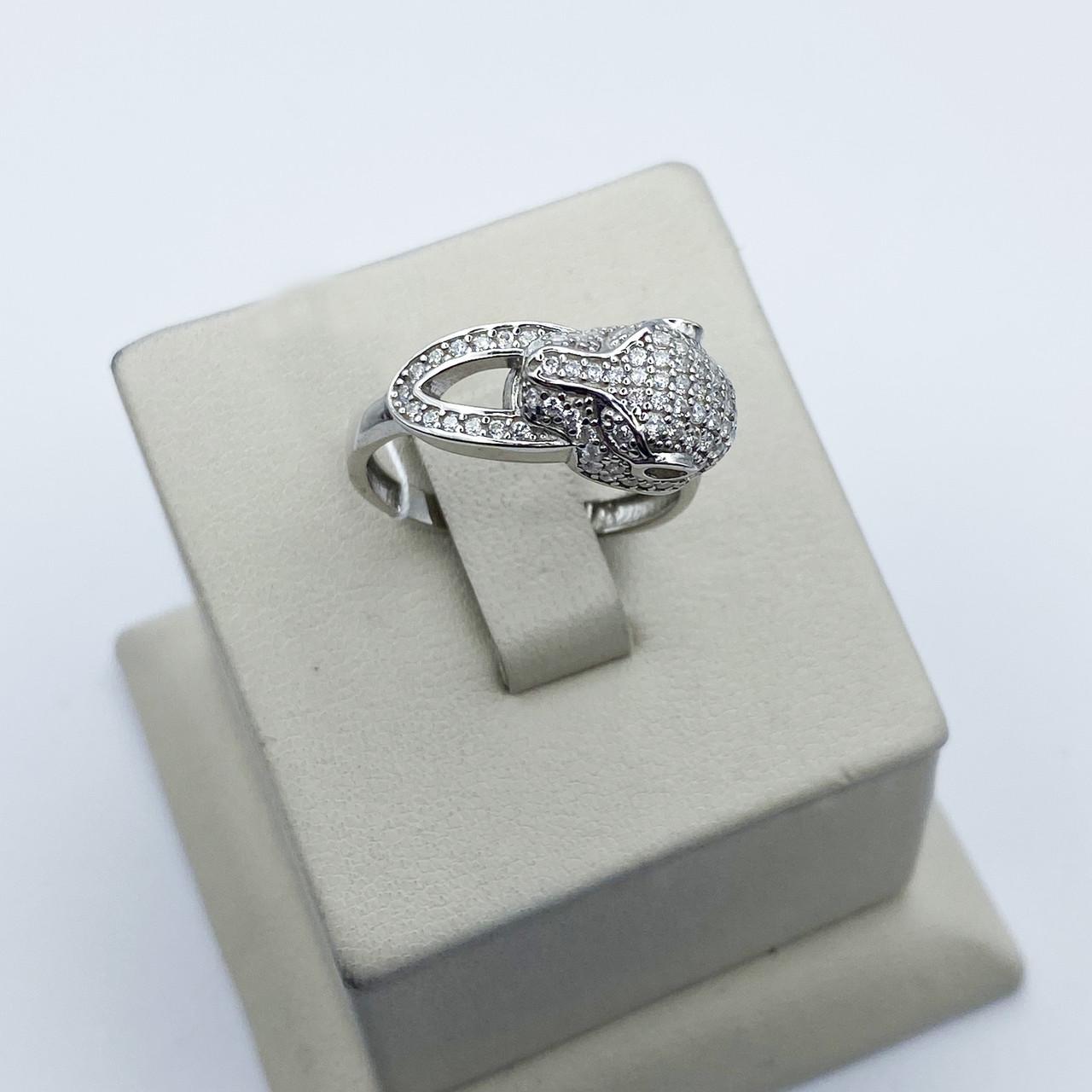 Кольцо серебряное Пантера с кубическим цирконием р. 17,5 2,43 г (2034105385)