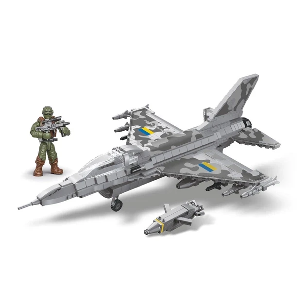 Конструктор Военный самолет F-16 & Storm Shadow 777 дет ВСУ Армия (3149544773)