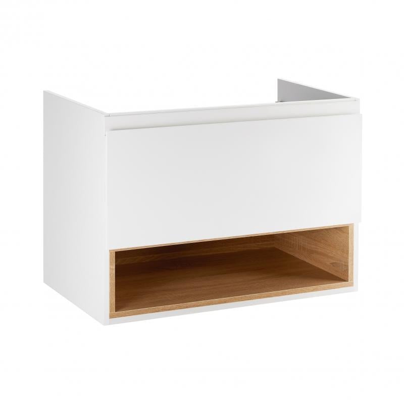 Тумба для ванной комнаты подвесная Qtap Robin Whitish Oak QT1374TPВ8001NWWO 800х580х500 мм White/Whitish oak (FRRS00050537)