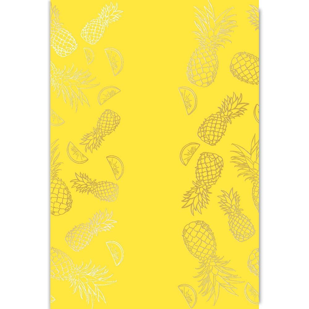 Лист бумаги односторонний Golden Pineapple с фольгированием A4-1 21х30 см Yellow