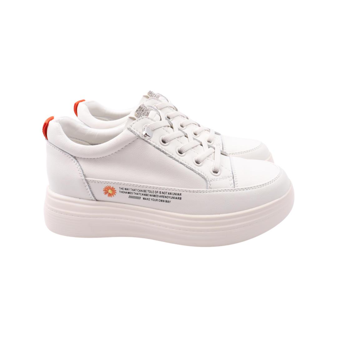 Кеды женские Farinni из кожи Молочный (259-22DTC 40)