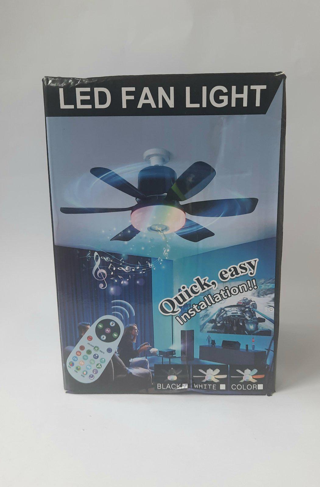 Вентилятор-люстра 4в1 6 лопатей з пультом RGB ритм 47 см 32 Вт Чорний (H180MM) - фото 11 Вентилятор-люстра 4в1 6 лопатей з пультом RGB ритм 47 см 32 Вт Чорний (H180MM) - фото 11