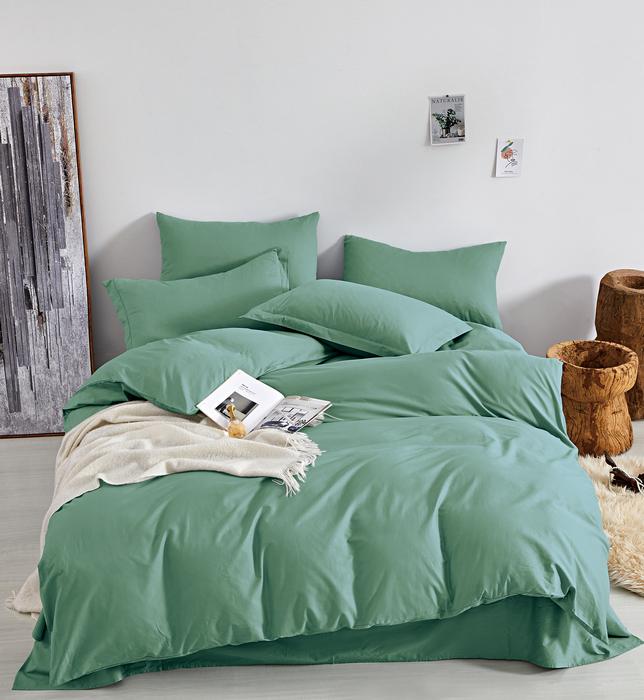 Комплект постельного белья египетский хлопок (сатин) Зеленые джунгли Word of Dream семейное 2х150х215 см