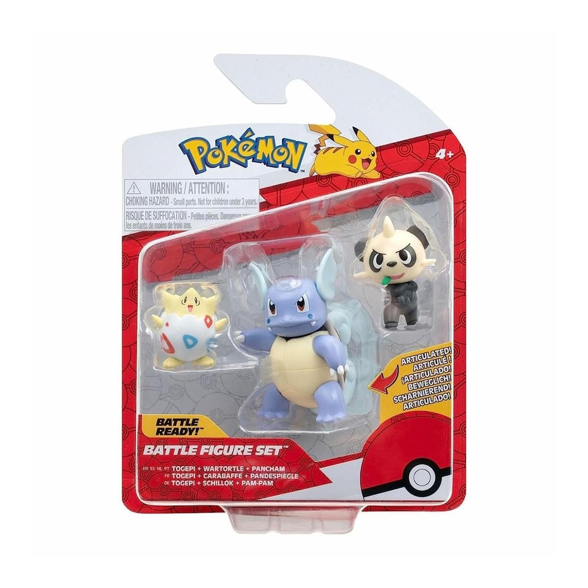 Набір дитячих ігрових фігурок Pokemon W17 Тогепі Панчам Вартортл 3 шт. (PKW3051)