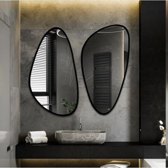 Композиция из двух зеркал Grool необычной формы в черной раме из МДФ 100x87 см Композиция из двух зеркал Grool необычной формы в черной раме из МДФ 100x87 см