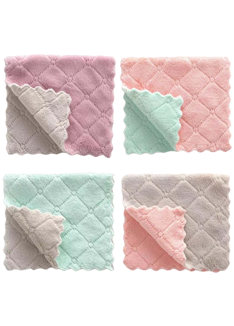 Набор кухонных салфеток из микрофибры 25х25 см 5 шт. (871)