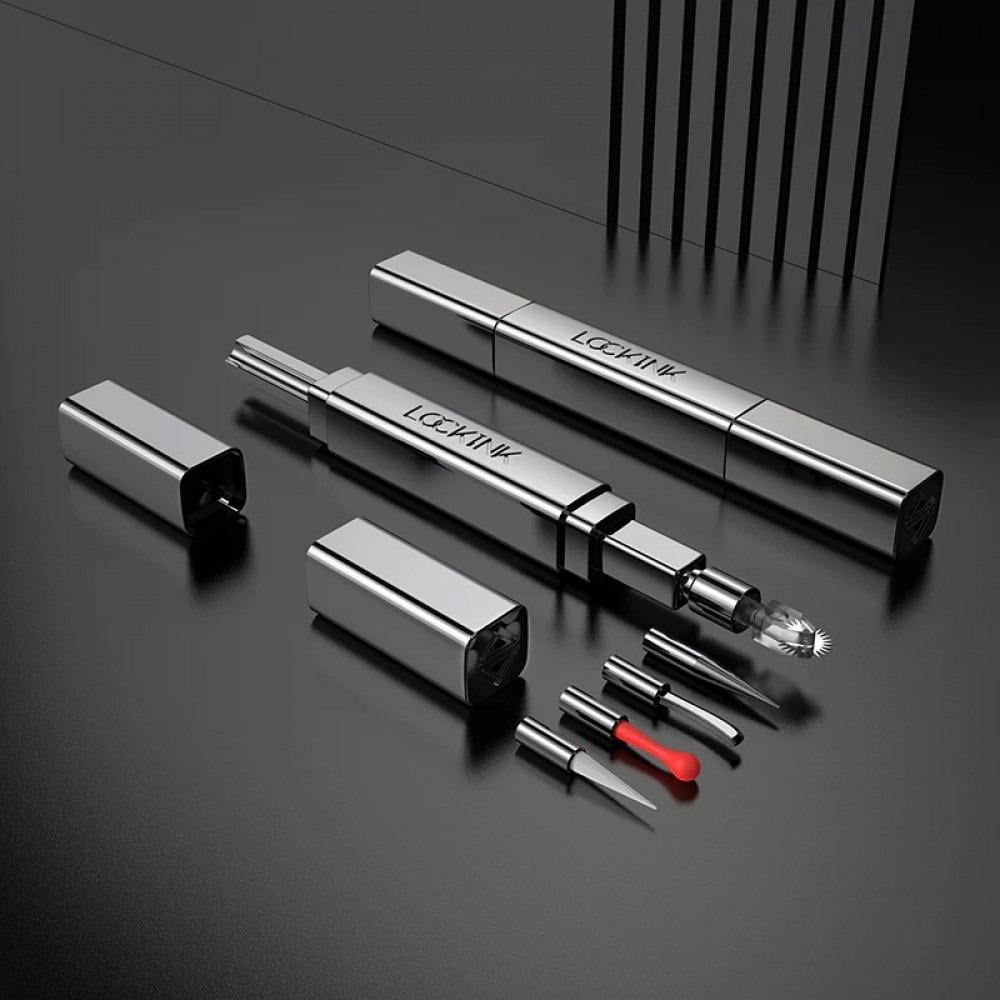 Тиклер-ручка с 5 насадками Lockink металлическая Серый (800522/Z-SJWJ-009-B-ZH)