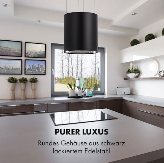 Вытяжка Klarstein Barett Island 558 м³/ч d 35 см (10032303) - фото 9 Вытяжка Klarstein Barett Island 558 м³/ч d 35 см (10032303) - фото 9