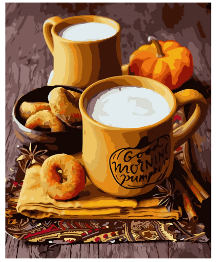 Картина по номерам Strateg Пенка молока 30х40 см (SS-6595)