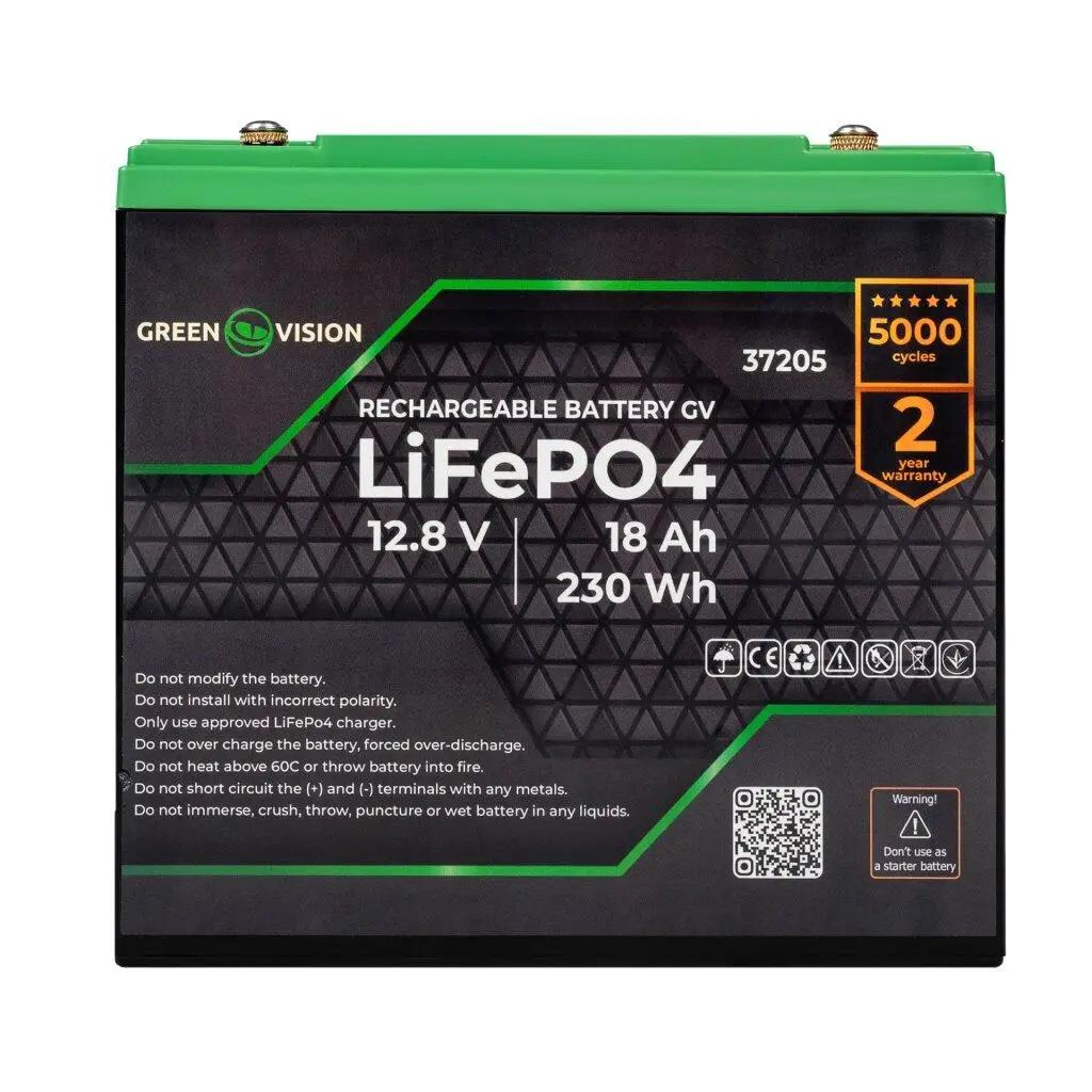 Аккумулятор Green Vision LiFePО4 12V 12,8V 18 Ah 230 Wh (29879932)