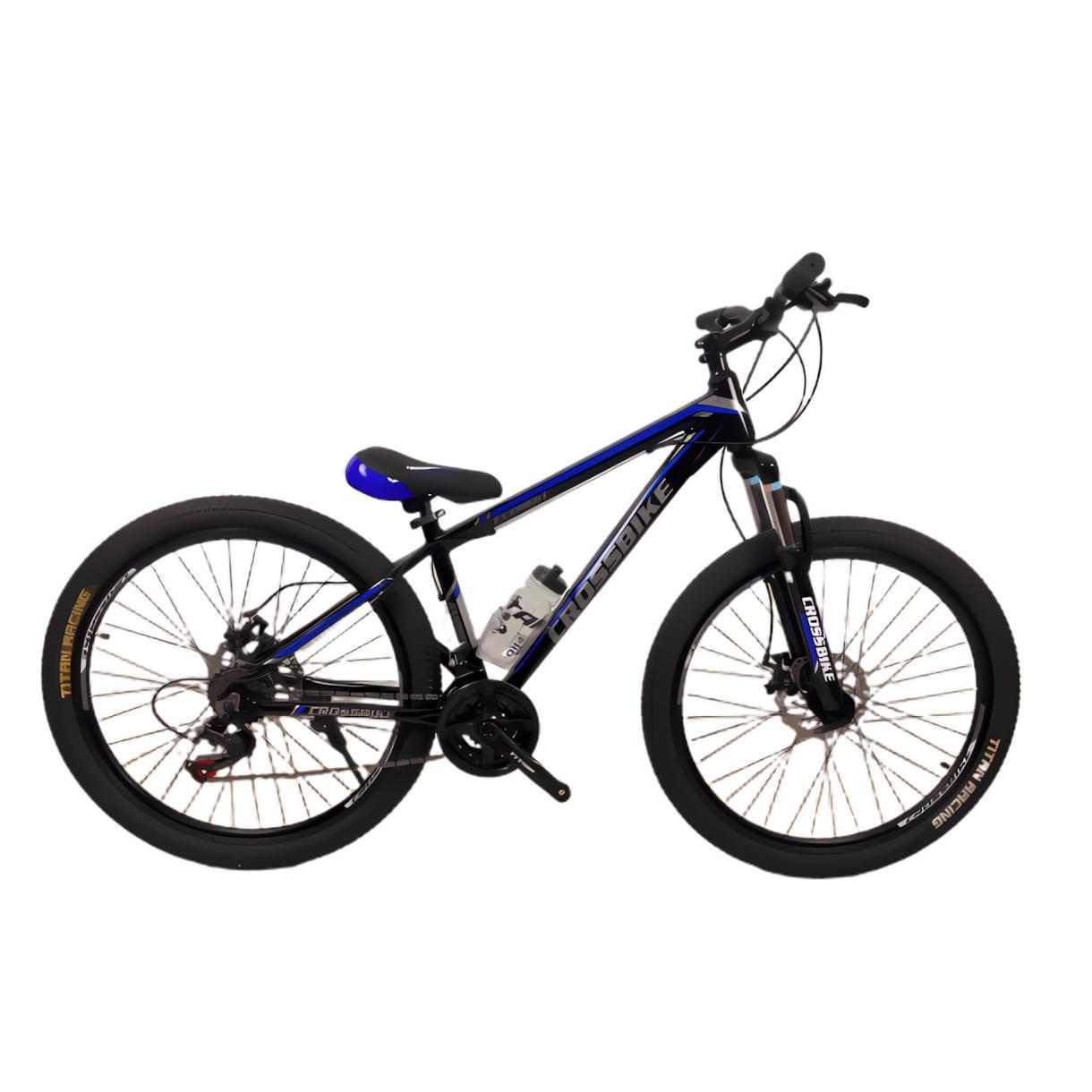 Велосипед CrossBike Everest 27,5" 15" Чорний/Синій (249)
