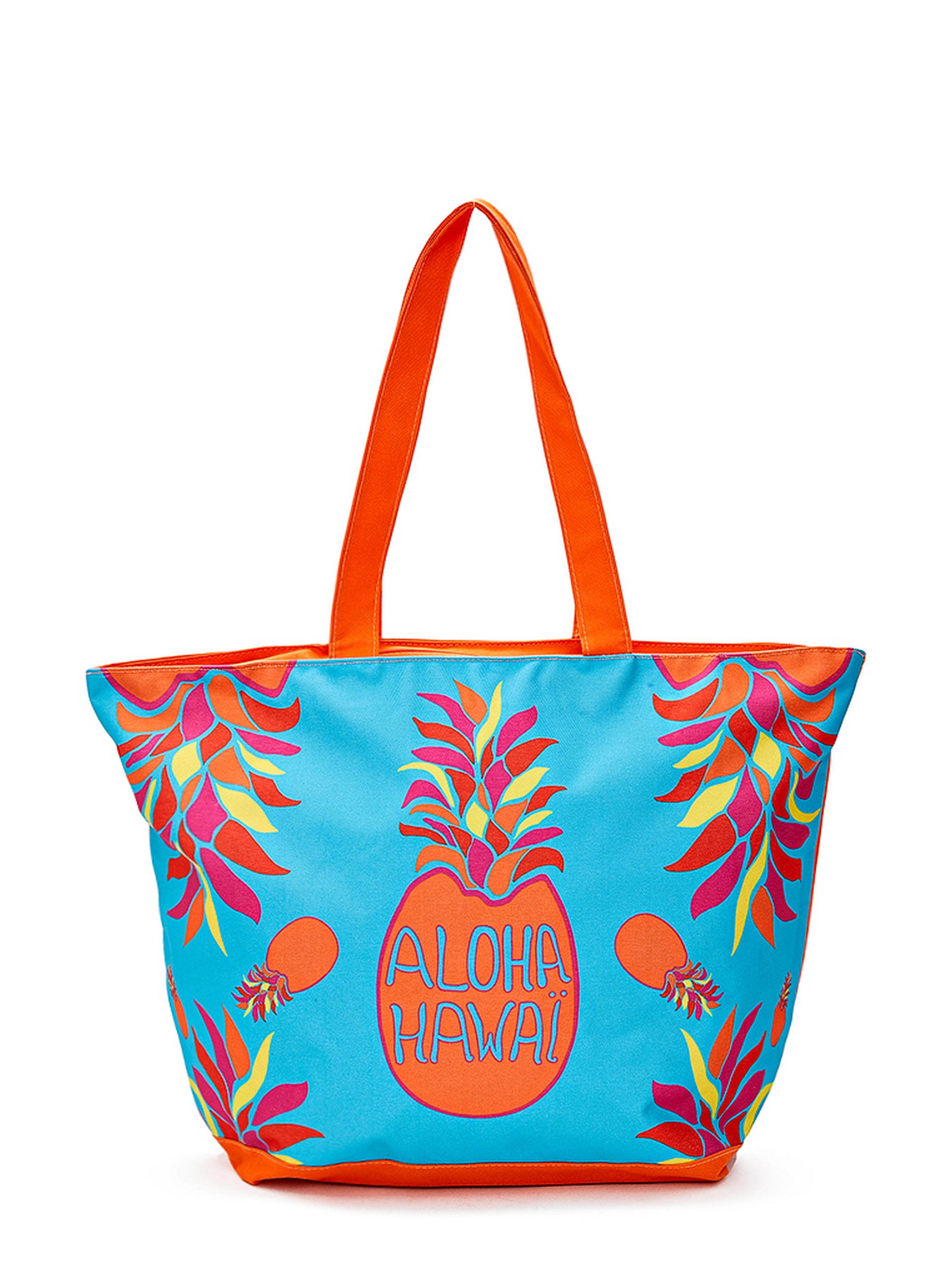 Сумка пляжна Le Comptoir de la plage Tropical 35x58x23 One size Блакитний с принтом ананаса (ZIK0000015804)