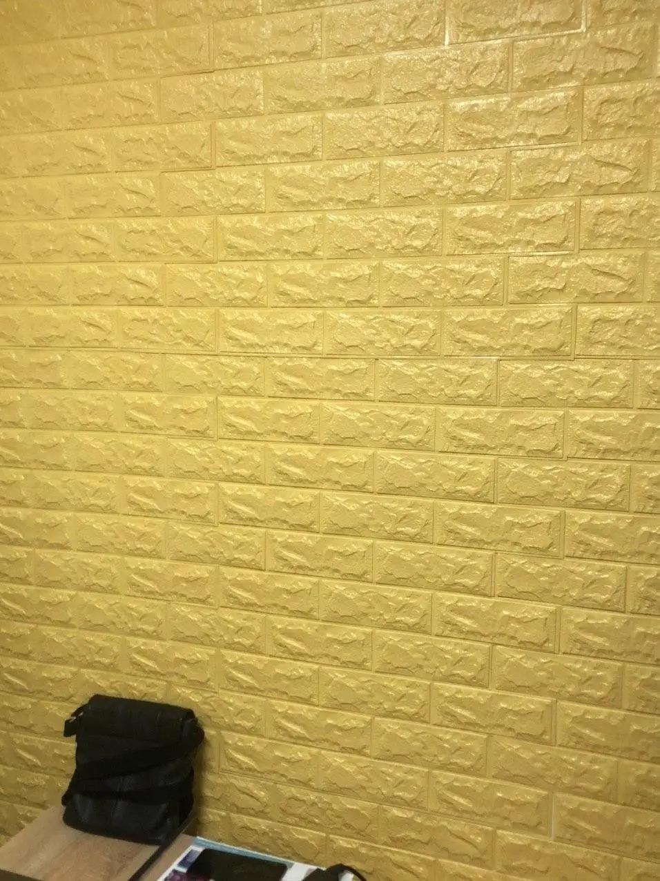 3D-панель декоративная самоклеящаяся под кирпич 700x770x3 мм Золотой (BN3-019) - фото 4 3D-панель декоративная самоклеящаяся под кирпич 700x770x3 мм Золотой (BN3-019) - фото 4