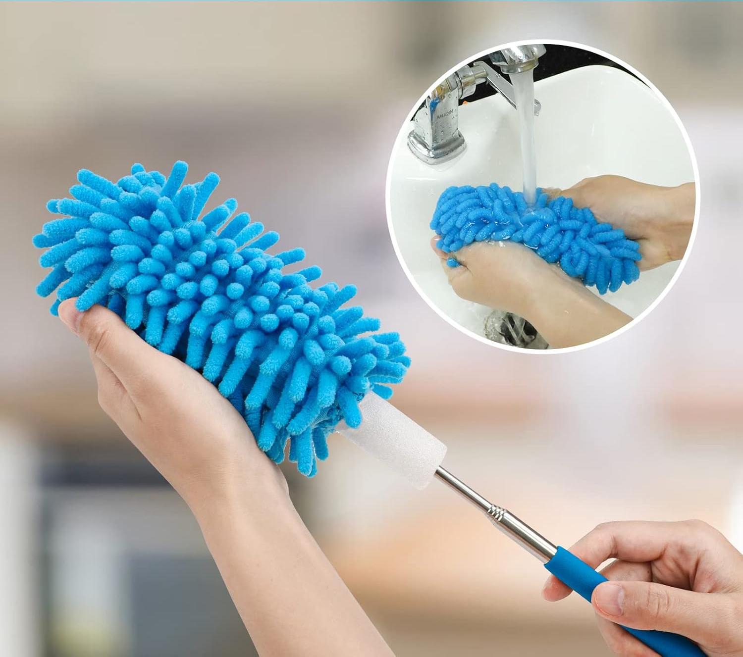 Щетка для уборки пыли телескопическая со съемной насадкой Голубой (2536406412) - фото 9 Щетка для уборки пыли телескопическая со съемной насадкой Голубой (2536406412) - фото 9