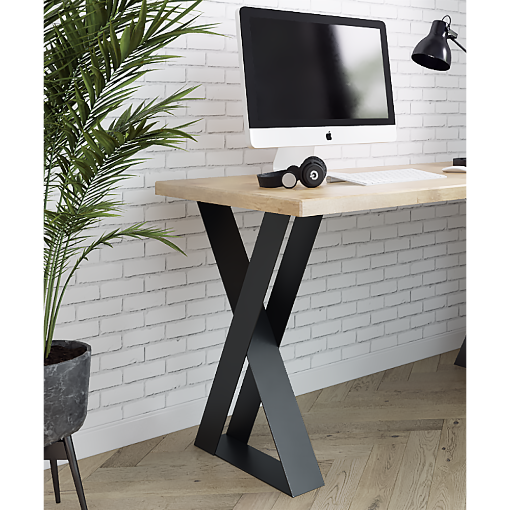 Опора для стола из металла 500х108 мм H 730 мм стальная пластина 100x4,0 мм Черный (1139) - фото 5 Опора для стола из металла 500х108 мм H 730 мм стальная пластина 100x4,0 мм Черный (1139) - фото 5