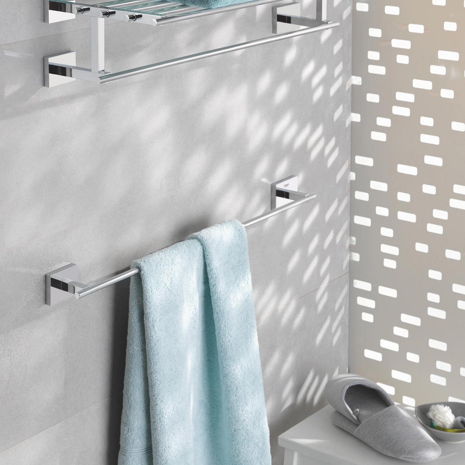 Держатель для полотенец Grohe QuickFix Start Cube 40987000 CV034608 одинарный Хром (235304) - фото 2