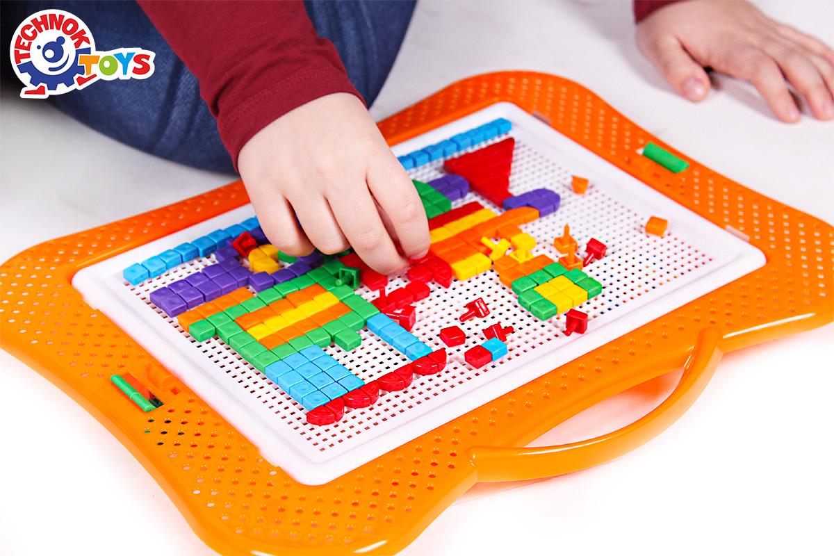 Дитяча мозаїка ТехноК No8 9 мм 6 кольорів 528 шт. (3008) - фото 7 Дитяча мозаїка ТехноК No8 9 мм 6 кольорів 528 шт. (3008) - фото 7